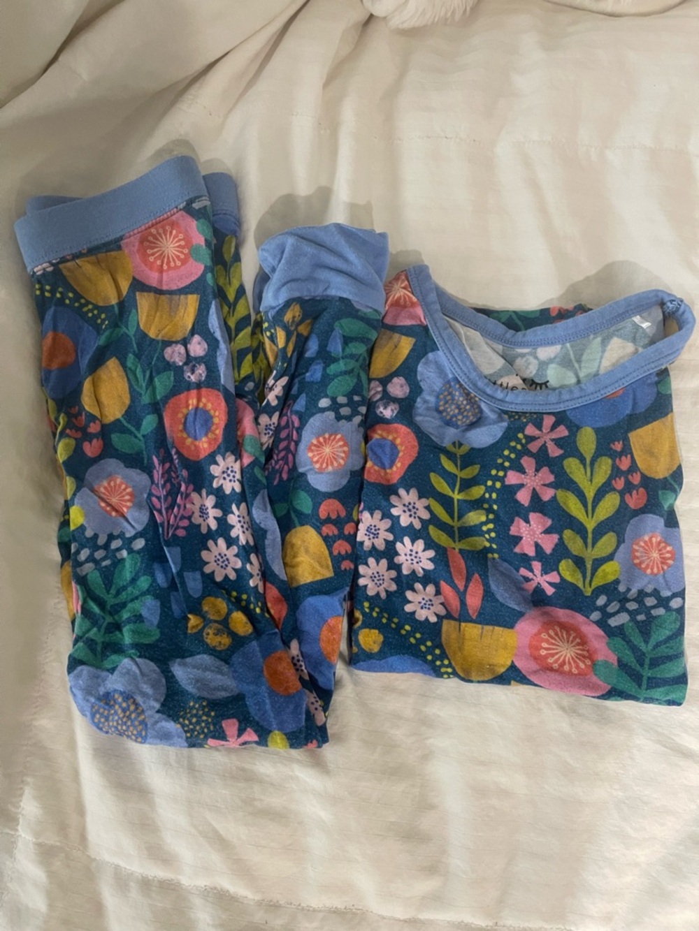 Little Sleepies Floral Girls Short Sleeve Pajama Set. Size 3T
